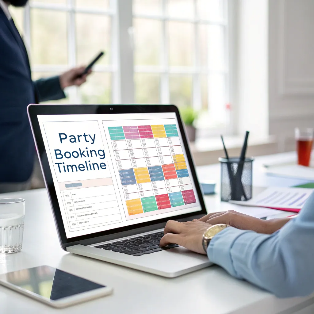Party booking timeline